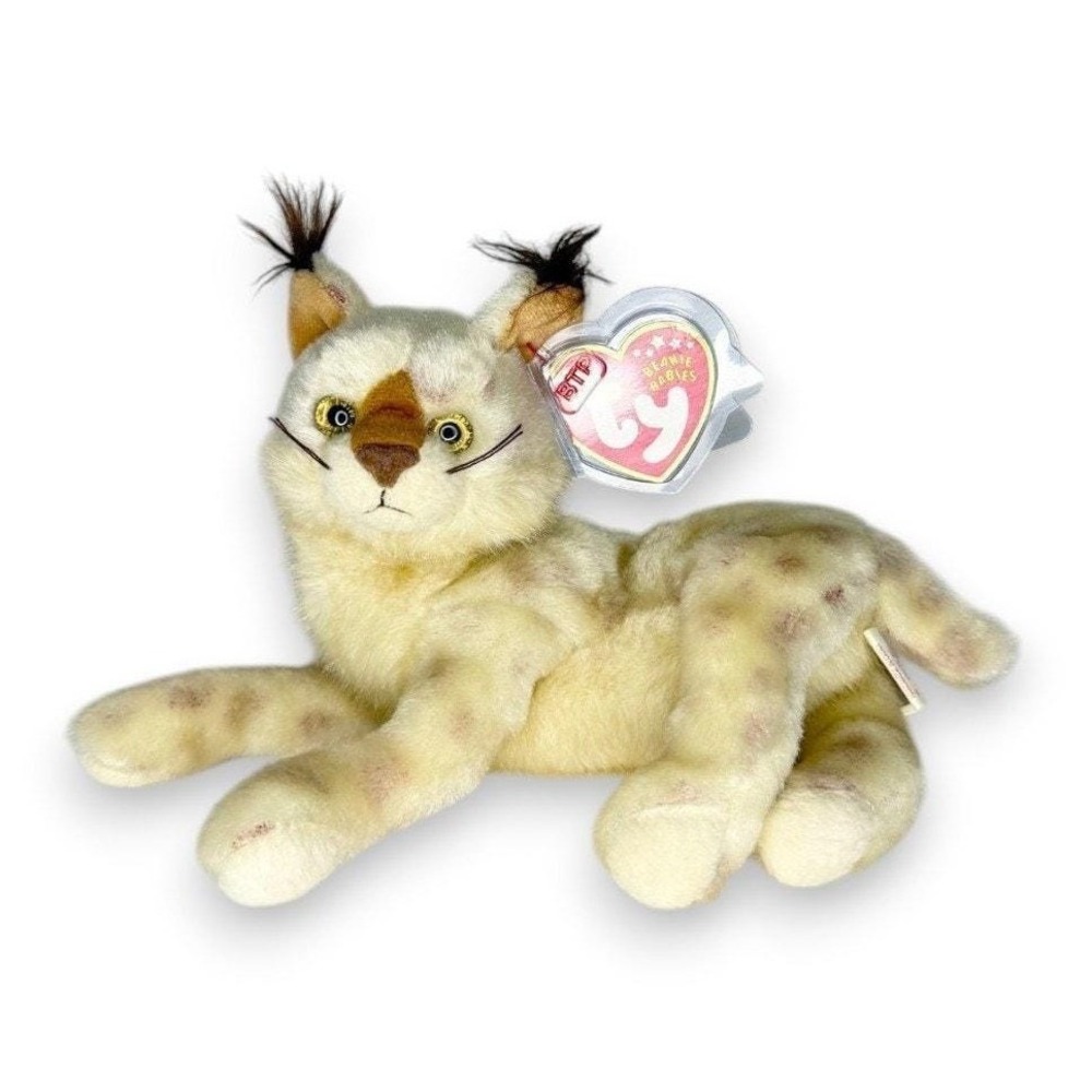 Tracks the Lynx | Wilderness Wanderer | Mint Heart Tag TY Beanie Baby